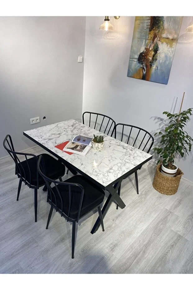 Yemek Masası Takımı 120x70 Ve 4 Adet Güneş Sandalye